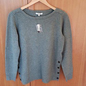 Madewell Pinewood 100% Wool Pullover Sweater-NWT